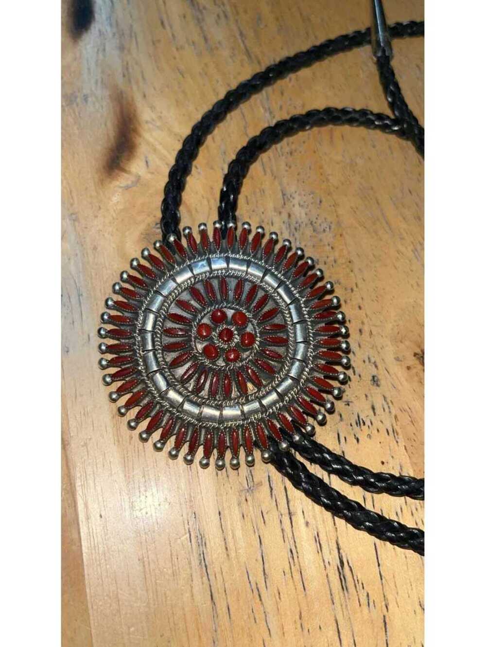 Zuni sterling silver petit point bolo straps and tips included -Dan Etsate